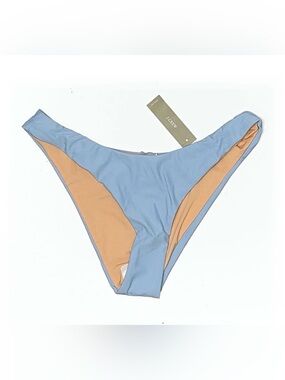 NWT J. Crew Two-Tone Reversible Bikini Bottom in Sky Blue and Tan